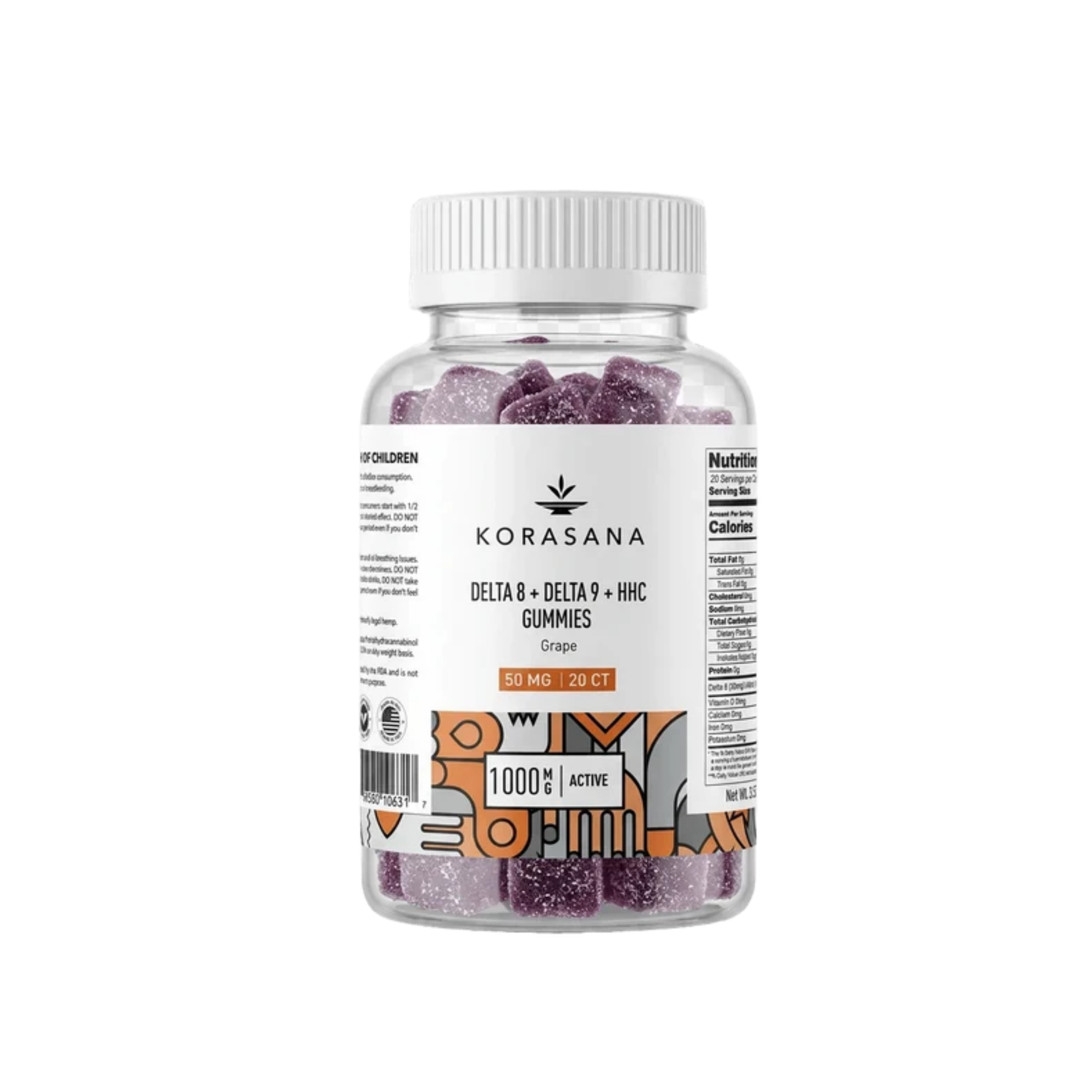 Korasana Tri-Blend Bliss Gomitas 1000mg - 20ct